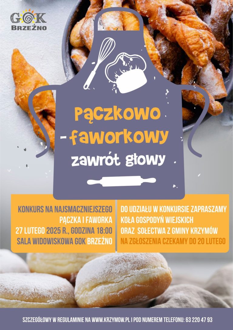 Kto upiecze najlepsze pączki i faworki? Rusza konkurs w Brzeźnie