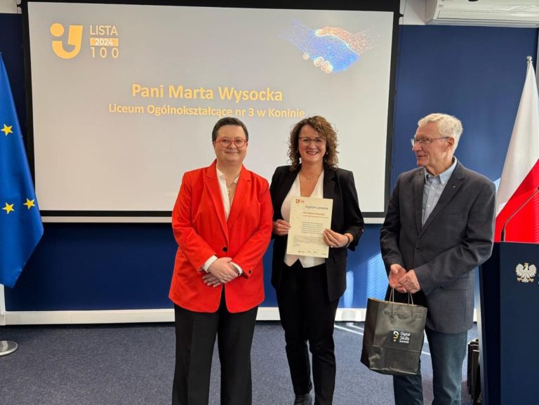 Marta Wysocka z III Liceum Ogólnokształcącego w Koninie w gronie 100 najbardziej zaangażowanych ekspertów cyfrowych w Polsce