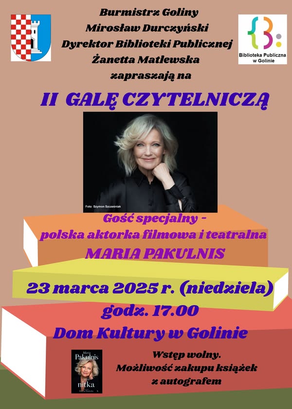 II Gala Czytelnicza w Golinie z Marią Pakulnis