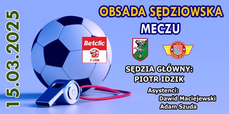Piotr Idzik poprowadzi mecz Sokoła Kleczew z Polonią Środa Wielkopolska
