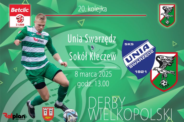 Derby Wielkopolski w Betclic 3. Lidze – Sokół Kleczew kontra Unia Swarzędz