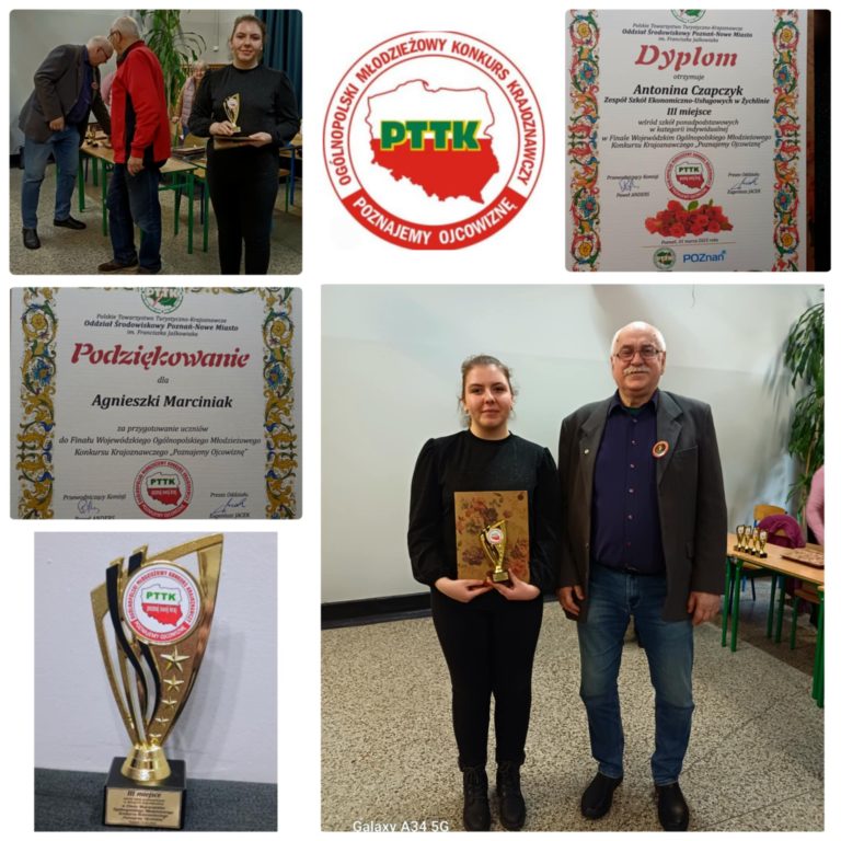 Sukces uczennicy ZSEU z Żychlina w konkursie „Poznajemy Ojcowiznę”