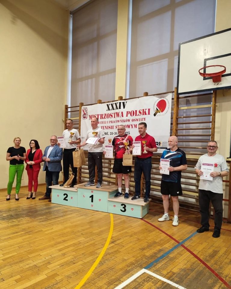 Nauczyciel z Żychlina obronił tytuł Mistrza Polski w tenisie stołowym