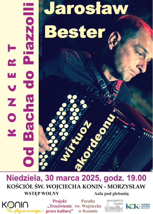 Koncert „Od Bacha do Piazzolli” – wirtuoz akordeonu wystąpi w Koninie