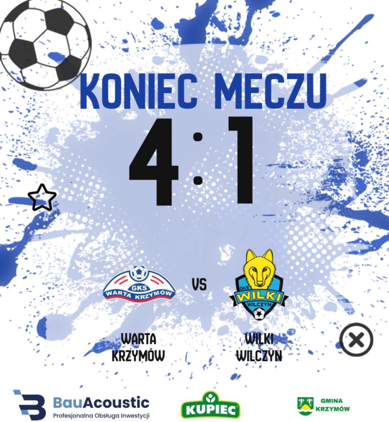 Pewne zwycięstwo Warty Krzymów w meczu z Wilkami Wilczyn