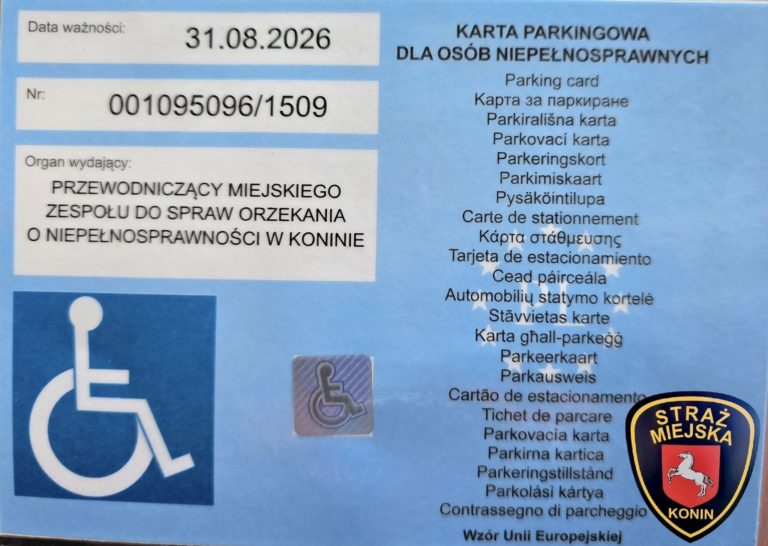Ważne informacje dla posiadaczy kart parkingowych w Koninie