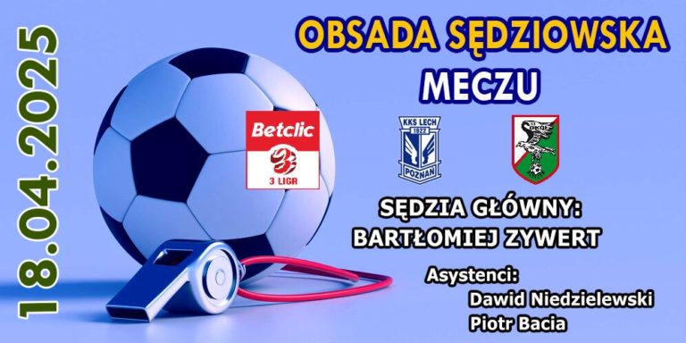 Wielkopolscy arbitrzy poprowadzą mecz Sokoła Kleczew z Lechem II Poznań