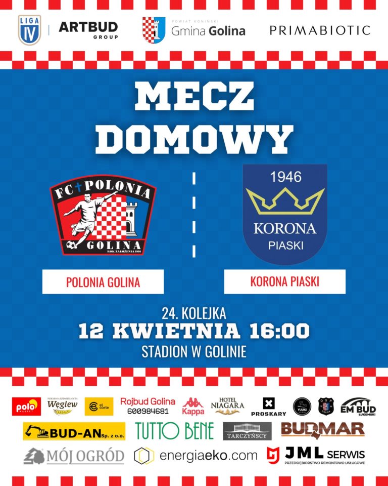 Polonia Golina podejmuje Koronę Piaski – czas na rewanż