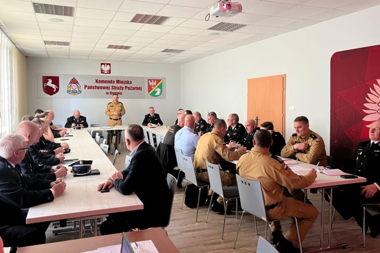 Narada operacyjna z udziałem struktur ZOSP RP i PSP w Koninie