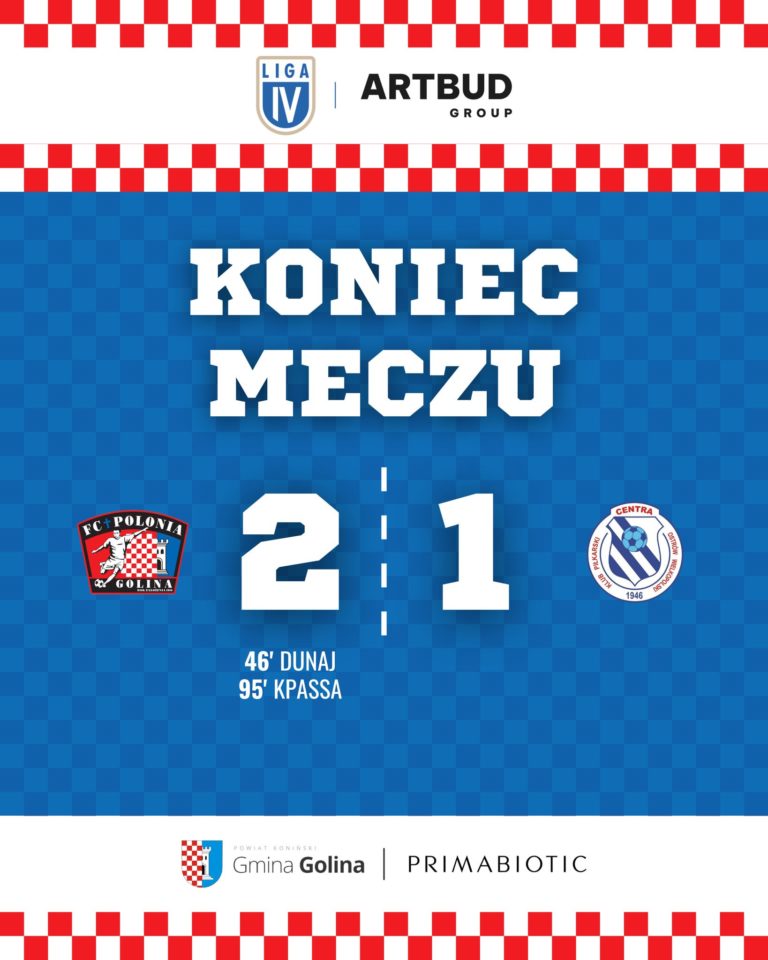 Zwycięstwo Polonii Golina w 25. kolejce IV ligi. Ważne punkty w walce o ligowy awans