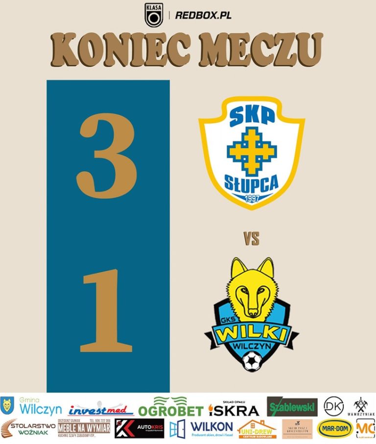 Wilki Wilczyn uległy SKP Słupca. Bramkę honorową zdobył Jakub Kozłowski