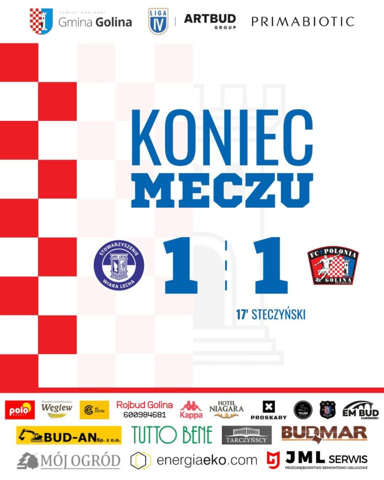 Remis Polonii Golina w 26. kolejce IV ligi