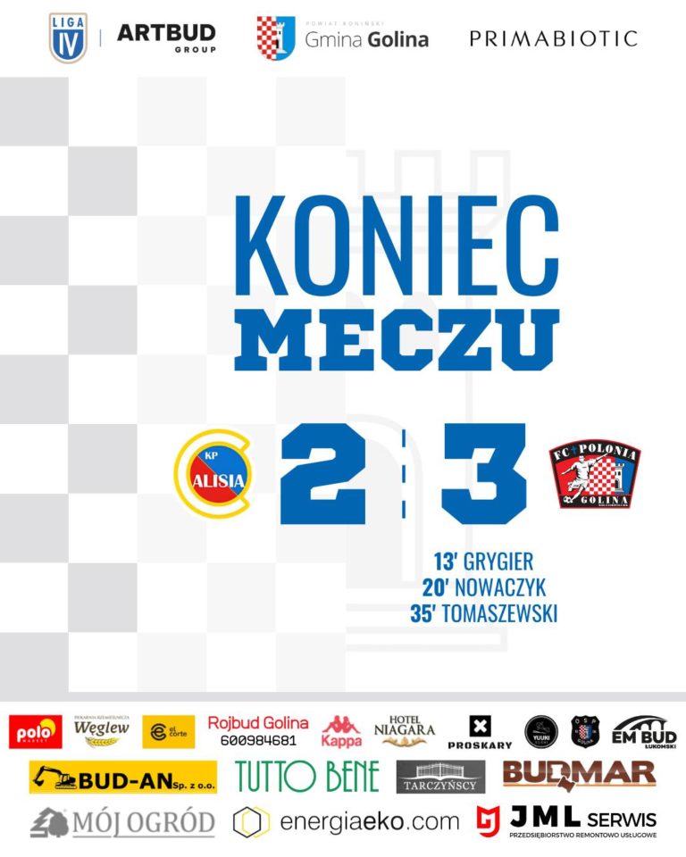 Zwycięstwo Polonii II Golina w 18. kolejce B klasy