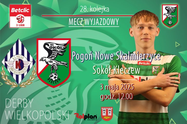 Sokół Kleczew przed kolejnym derbowym wyzwaniem. W Nowych Skalmierzycach zmierzy się z Pogonią po raz ósmy w historii rozgrywek III ligi