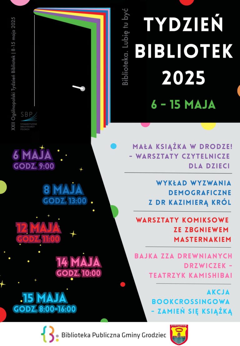 Tydzień Bibliotek 2025 w Książnicy Grodzieckiej. „Biblioteka. Lubię tu być”