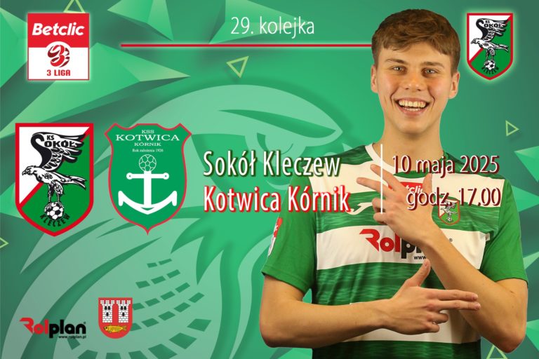 Sokół Kleczew ponownie zmierzy się z Kotwicą Kórnik. Rewanżowe starcie beniaminka już 10 maja
