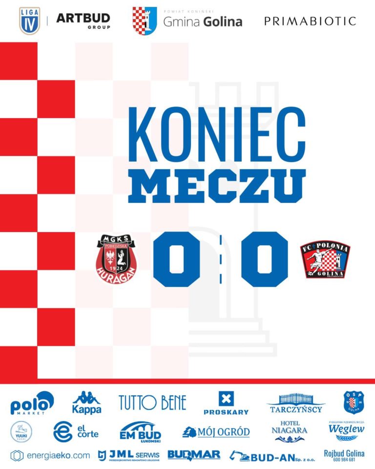 Bezbramkowy remis Polonii Golina w starciu z Huraganem Pobiedziska