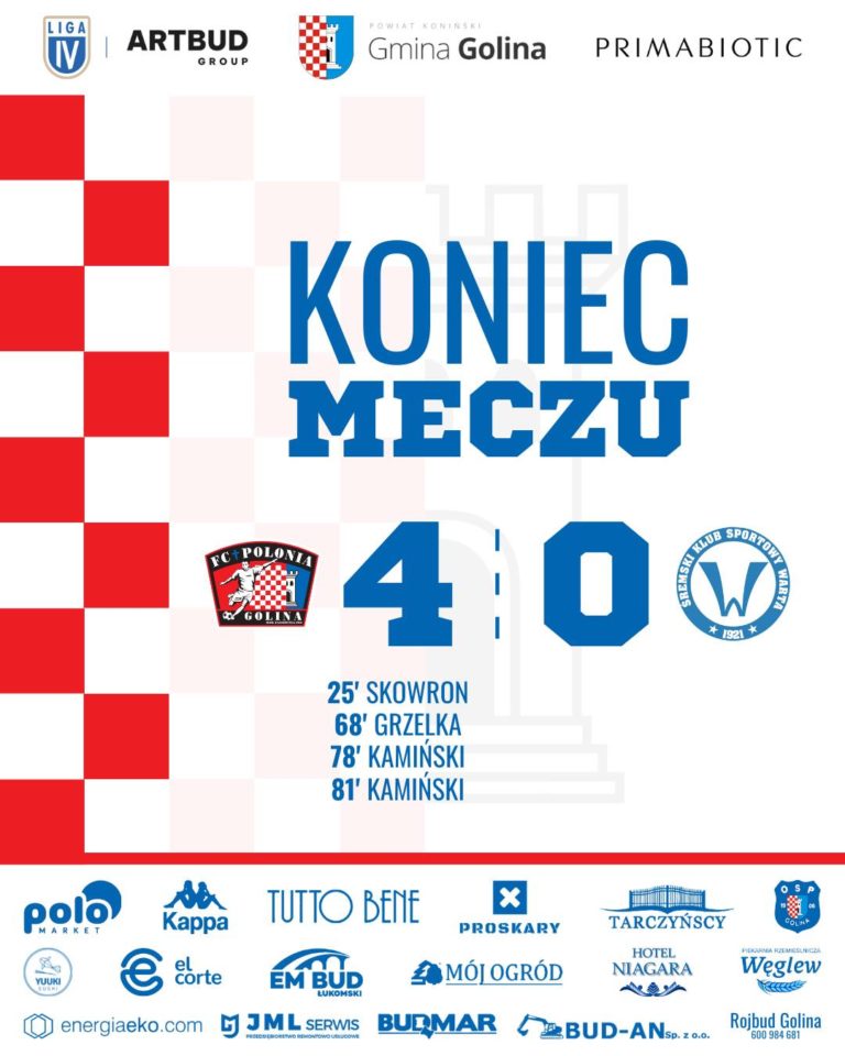 Polonia Golina z awansem do finału Pucharu Polski na szczeblu wojewódzkim