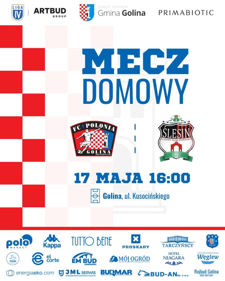 Polonia Golina zagra ze Ślesinem. Piłkarskie emocje i atrakcje dla całych rodzin