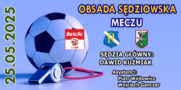 Dawid Kuźmiak poprowadzi mecz Sokoła z Wybrzeżem Rewalskim