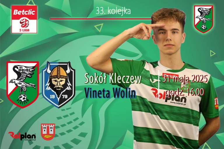Sokół Kleczew zakończy sezon u siebie. Przeciwnikiem Vineta Wolin