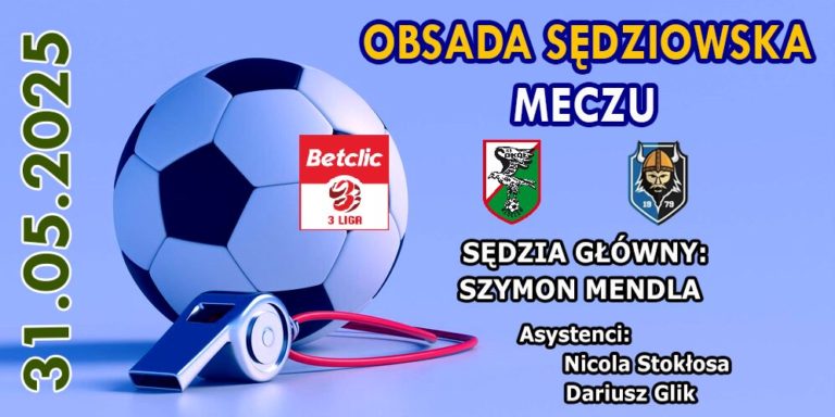 Sędziowie z Opola poprowadzą mecz Sokoła z Vinetą Wolin