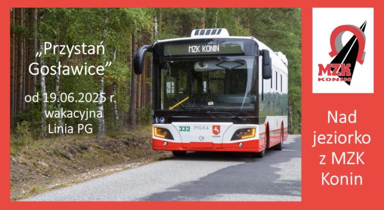 Wakacyjna linia autobusowa „PG” znów kursuje. MZK dowiezie mieszkańców nad jezioro w Gosławicach