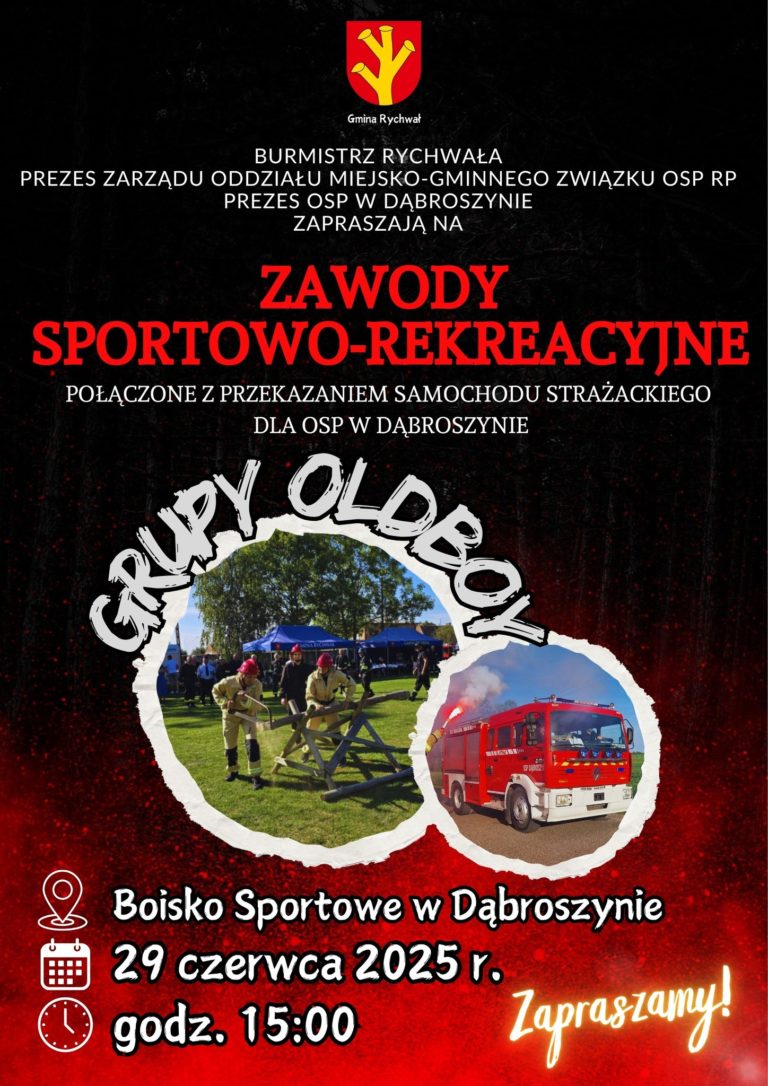 Dąbroszyn: Zawody sportowe oldbojów i uroczyste przekazanie wozu strażackiego dla OSP