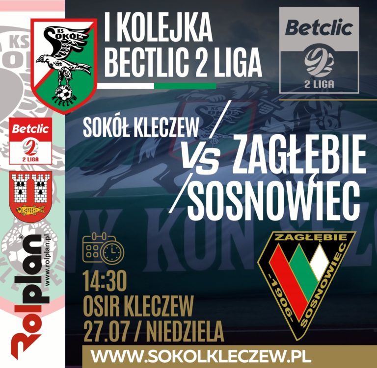 Sokół Kleczew rozpocznie sezon meczem z Zagłębiem Sosnowiec. Historyczne starcie już 27 lipca
