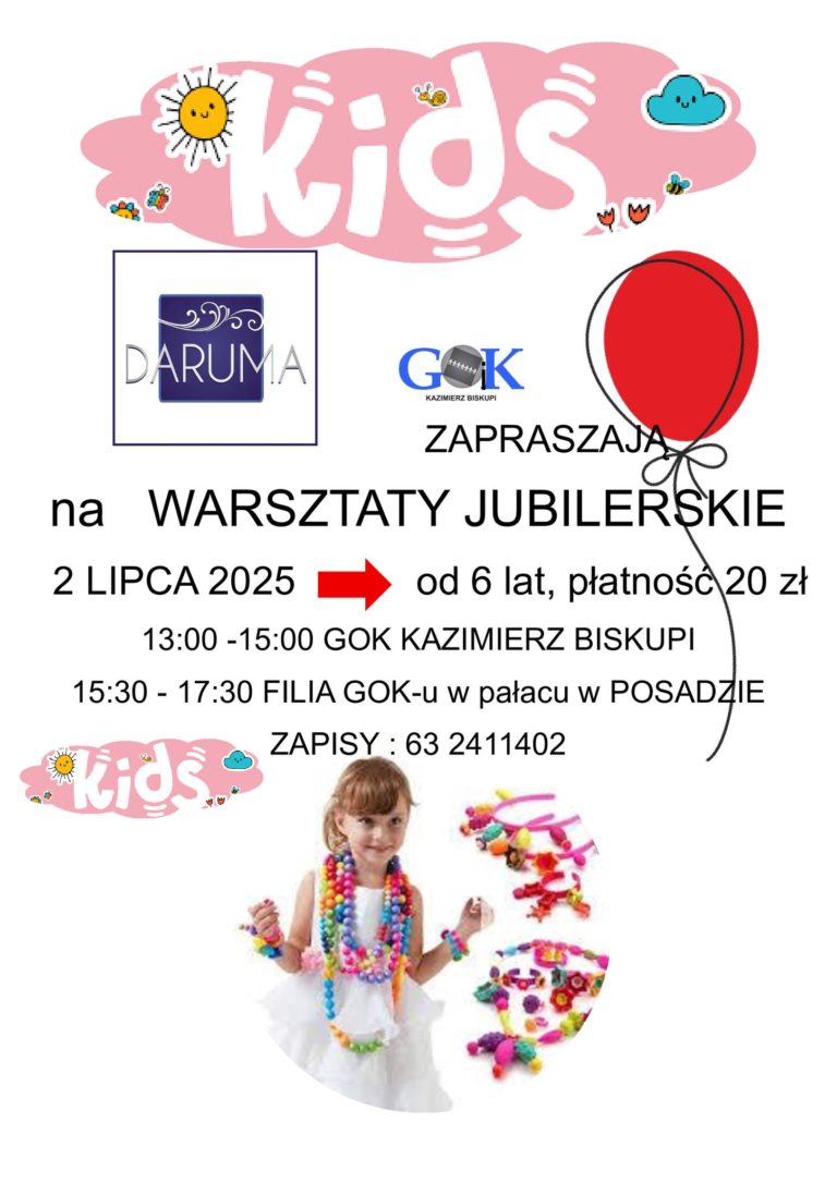 Warsztaty biżuteryjne dla dzieci – kreatywny początek wakacji w GOK