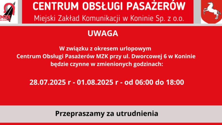 Komunikat MZK Konin
