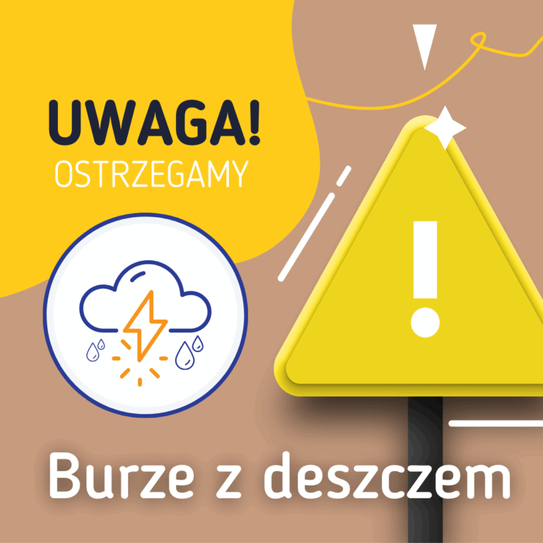 OSTRZEŻENIE METEOROLOGICZNE DLA REGIONU – MOŻLIWE BURZE Z GRADEM