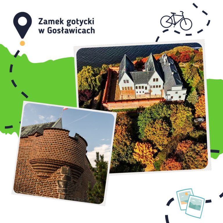 ZAMEK W GOSŁAWICACH GOTYCKA PEREŁKA NAD JEZIOREM