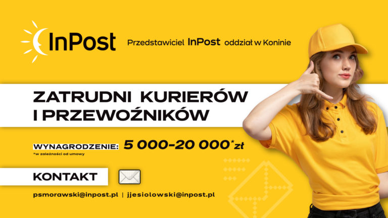 Lider w dostawach przesyłek, InPost szuka nowych Kurierów i Przewoźników w Koninie!