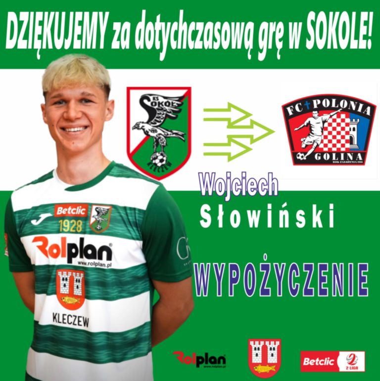 WOJCIECH SŁOWIŃSKI WYPOŻYCZONY DO POLONII GOLINA