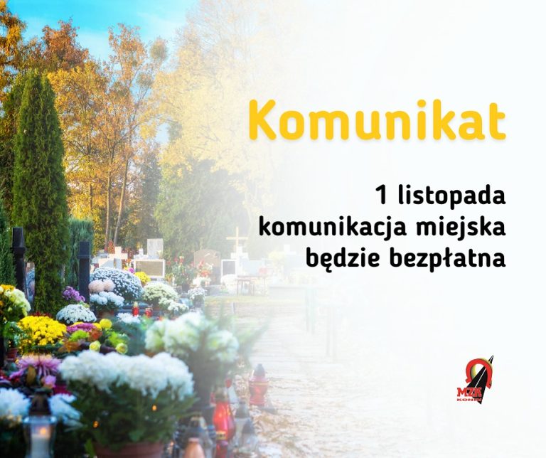 Bezpłatne przejazdy MZK Konin w dniu 1 listopada