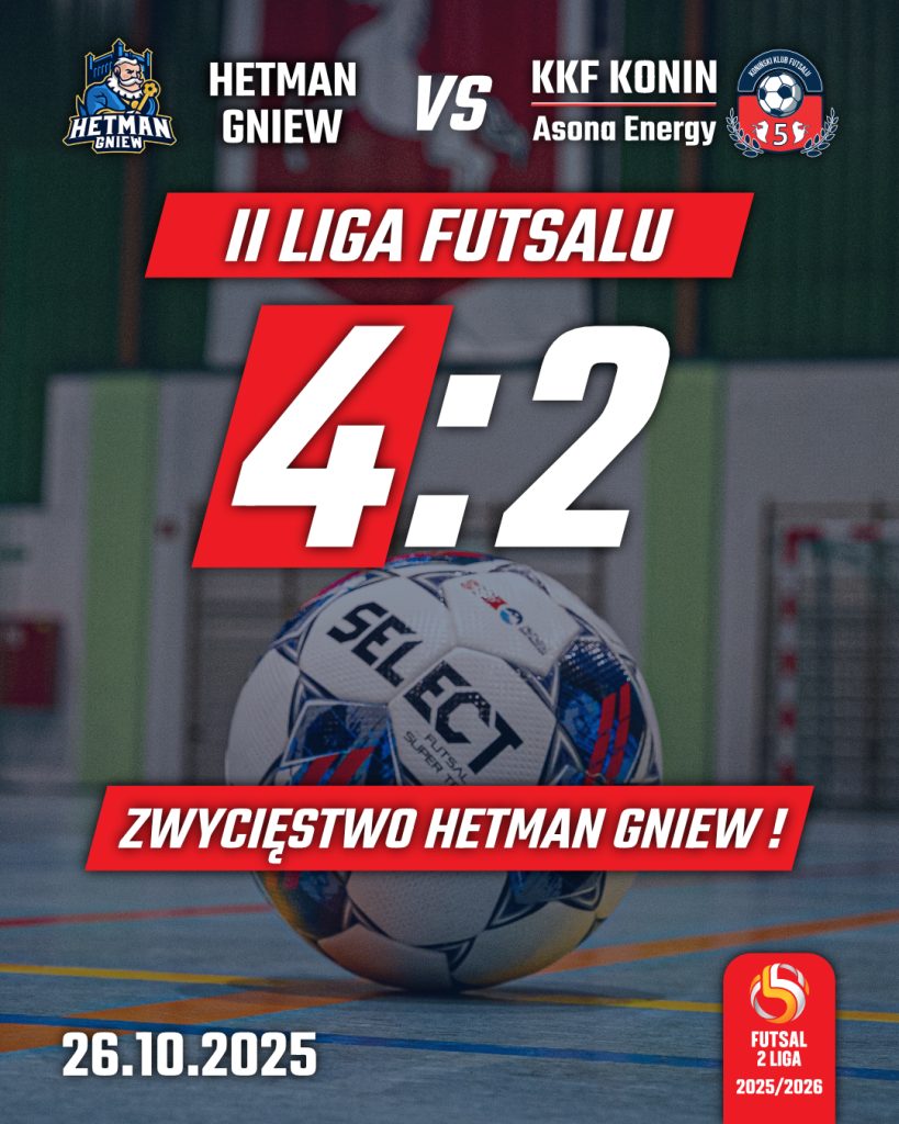 KKF Asona energy vs Hetman Gniew 26.10.2025 plakat