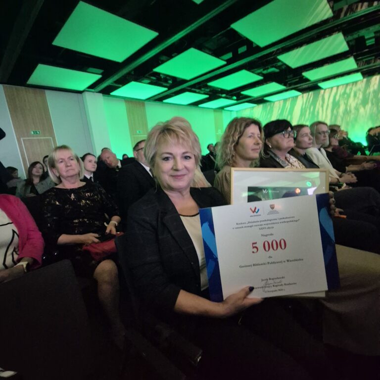 Nasza biblioteka z nagrodą w prestiżowym konkursie Samorządu Województwa Wielkopolskiego