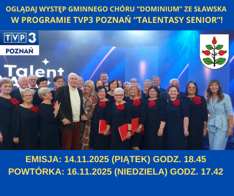 Chór „Dominium” ze Sławska wystąpi w programie TVP3 Poznań „TalentAsy Senior”