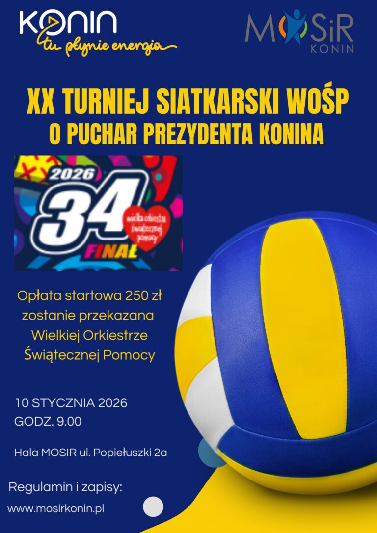 XX Otwarty Turniej Siatkówki WOŚP w Koninie. Ruszają zapisy na sportowe wydarzenie z charytatywnym celem