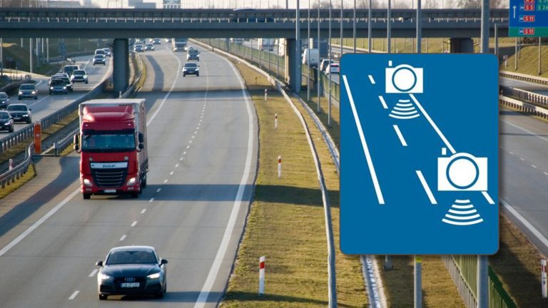 Odcinkowy pomiar prędkości na autostradzie A2 między węzłami Koło i Dąbie
