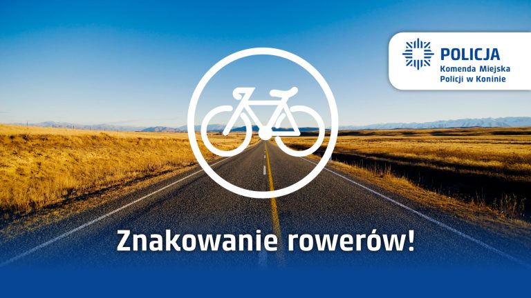 Znakowanie rowerów Konin – bezpłatna akcja policji 18 kwietnia 2026