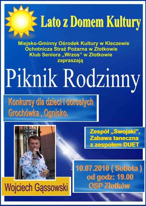 Gąssowski zaśpiewa w Złotkowie