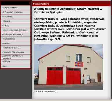 OSP z Kazimierza w Internecie