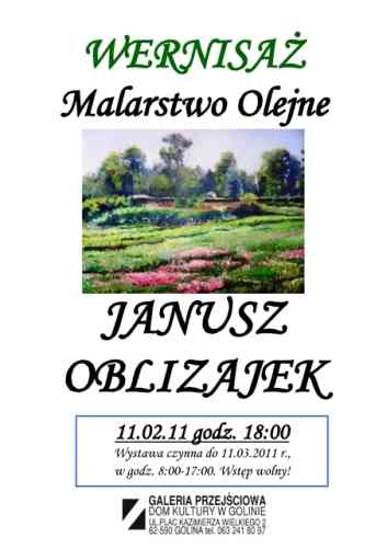 Golina: wystawa prac Janusza Oblizajka
