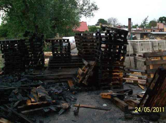 Pożar hurtowni w Słupcy