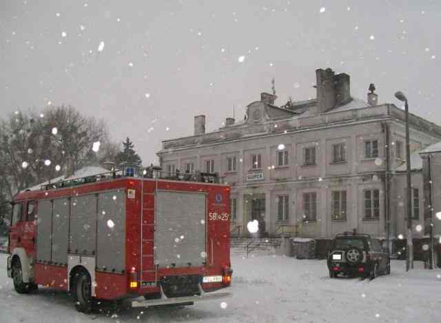 Pożar na dworcu w Słupcy