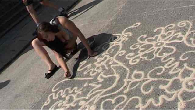 Dywany piaskiem sypane