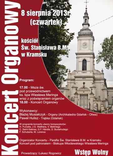 Koncert organowy w Kramsku