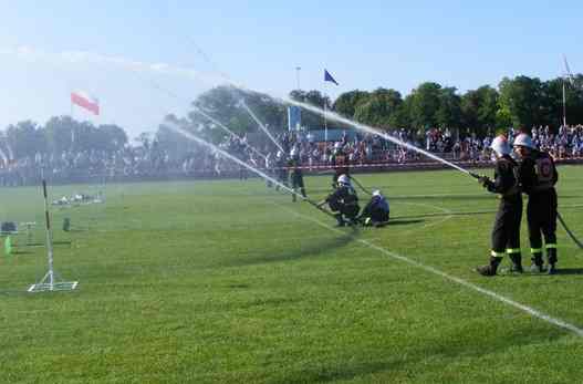 Strażackie lanie wody w Babiaku